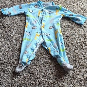 Blue Animal Print Kids One Piece